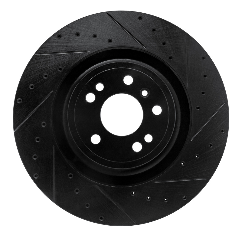 Mercedes-Benz GLS350 Brake Rotor (1) - Front Right - R1 Concepts - Drilled & Slotted - Black - `13-`19 Mercedes-Benz GLS350 Brake Rotor (1) - Front Right - R1 Concepts - Drilled & Slotted - Black - `13-`19